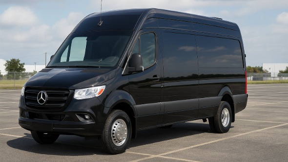 Exterior of O'Fallon Party Bus Company's 14 Passenger Sprinter Limousine in O'Fallon