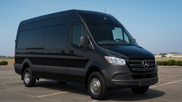 Exterior of Springfield Party Bus Company's 14 Passenger Sprinter Limousine in Springfield