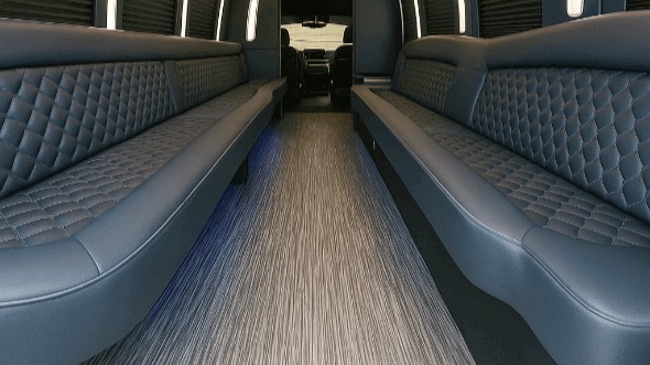 Interior of Blue Springs Party Bus Company's 25 Passenger Party Bus in Blue Springs