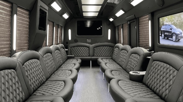 Interior of Columbia Party Bus Company's 25 Passenger Party Bus in Columbia