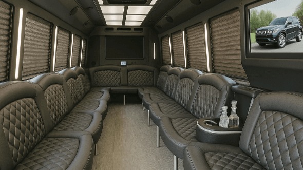 Interior of Independence Party Bus Company's 25 Passenger Party Bus in Independence