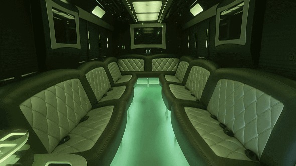 Interior of Florissant Party Bus Company's 30 Passenger Party Bus in Florissant