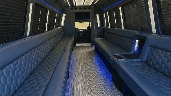 Interior of Blue Springs Party Bus Company's 40 Passenger Party Bus in Blue Springs
