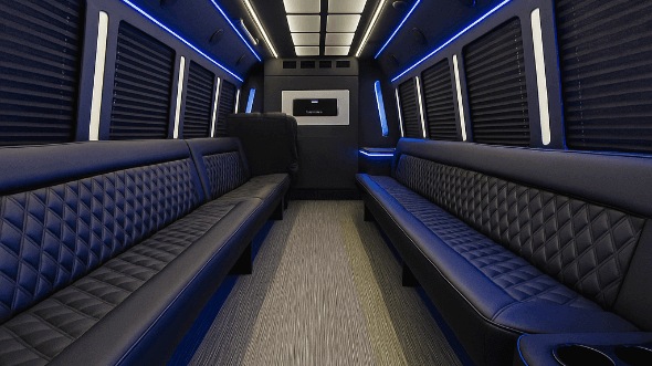Interior of Florissant Party Bus Company's 40 Passenger Party Bus in Florissant