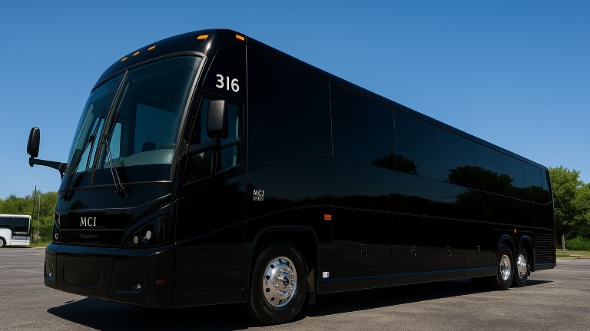 Exterior of Missouri Party Bus Company's 46 Passenger Charter Bus in Missouri